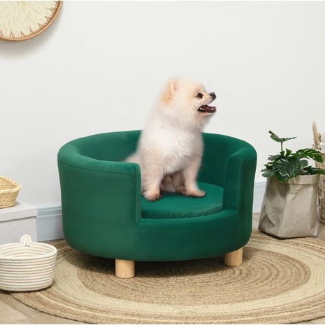 Sofá para perros verde 65x64x37 cm OKMYHOME (1/3)