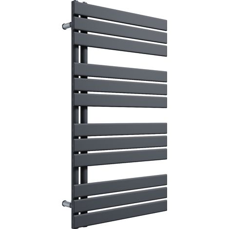 SONNI Handtuchwärmer heizkörper Handtuchtrockner Panel Vertikale Badheizkörper Seitenanschluss Handtuchhalter Anthrazit 1038x600mm