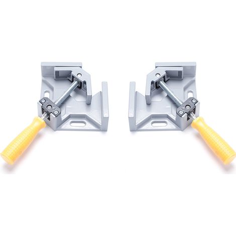2 Stück 90°-Winkelklemme, Eckschraubstock aus Aluminiumlegierung, Winkel-Winkelklemme