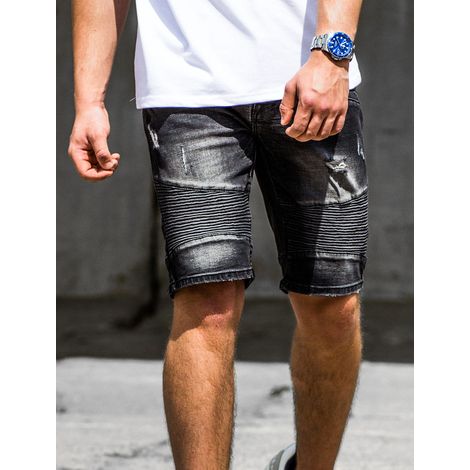 Schwarze Herren-Jeansshorts Recea 29