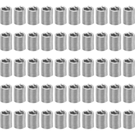50 inserts filetés en acier inoxydable pour réparation de trous de vis, jeu de calibrage US 2‑563D, 50 pièces (1/5)