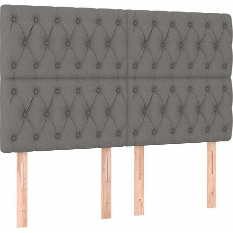 Maison Exclusive - Cabecero de cama gris oscuro 160x7x118/128 cm (1/5)