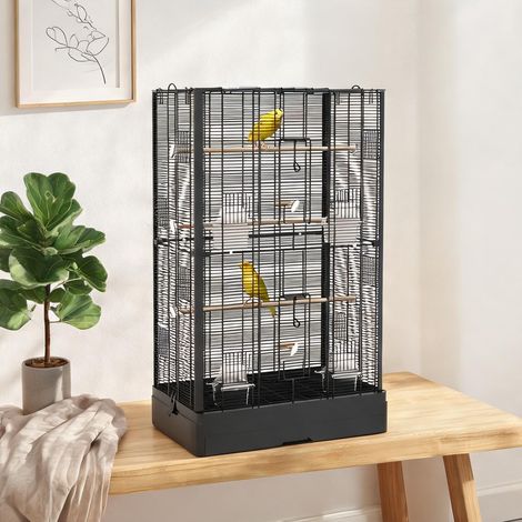 Cage pour oiseaux en aço PP madeira de abeto 61 x 36,5 x 98 cm (1/5)