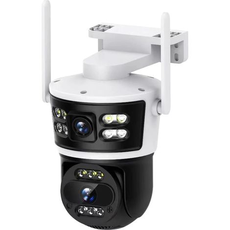 Caméras WiFi 8MP sécurité Double Objectif HD PTZ caméra de Surveillance extérieure à Domicile Vision Nocturne CCTV (1/5)