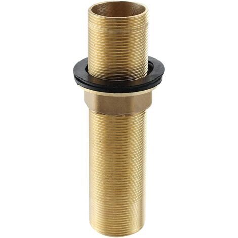 Generic Water Tap Extender High Kitchen Sink Mixer Tap, Yellow, M32 x 100 mm Threaded Extension Kit - Longer Mounting Rod - Single 10cm Long Hole (1/5)