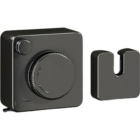 Corde à Linge Rétractable,Étendoir à Linge pour Intérieur et Extérieur Fils à Linge de 4,2M en Acier Inoxydable,Gain de Place,Fil a Linge Extérieur Retractable pour Balcon,Salle de Bain(Noir) (1/5)
