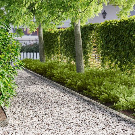 Teenpull – Raseneinfassung 30 pcs 103 x 10 cm Stahl Silber (1/5)