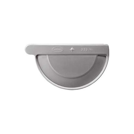 GRÖMO ALU Steckrinnenboden ALUMINIUM halbrund rechts 333, 84663 (1/2)