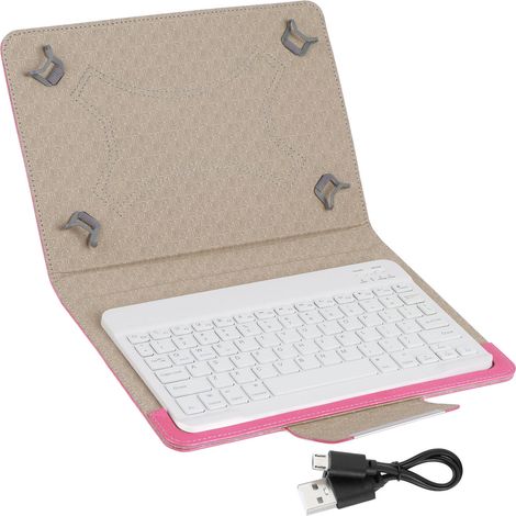 Étui en cuir PU avec support pour clavier Bluetooth 10 pouces, écran géant pour tablette et téléphone mobile