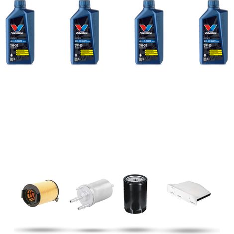 Kit tagliando 4 FILTRI e 4L OLIO compatibile con Vw Jetta IV (162) 2.0 85kw Dal 2011 al 2017 (1/5)
