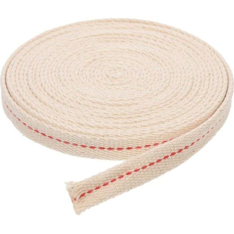 Mèche en coton pour lampe à pétrole – 2 cm de largeur, combustion régulière, idéale pour usage domestique et religieux