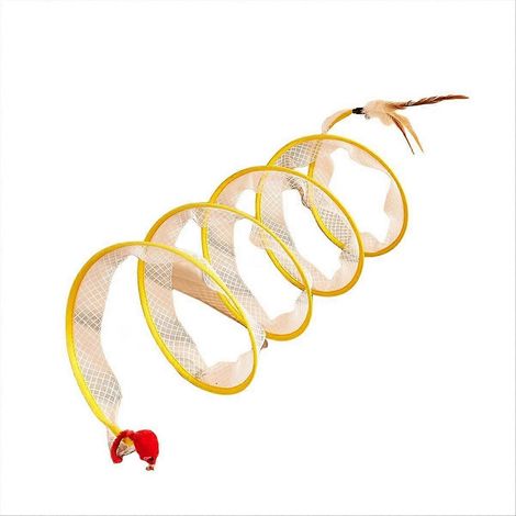 Jouet tunnel en spirale pour chat, jouet portable et sûr pour la chasse au chat, B (1/5)