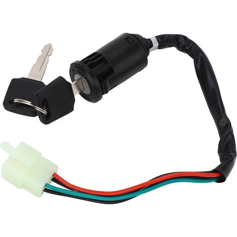 Interrupteur d'allumage à 4 broches avec 2 clés pour quad, ATV, buggy, sensible et durable (1/5)