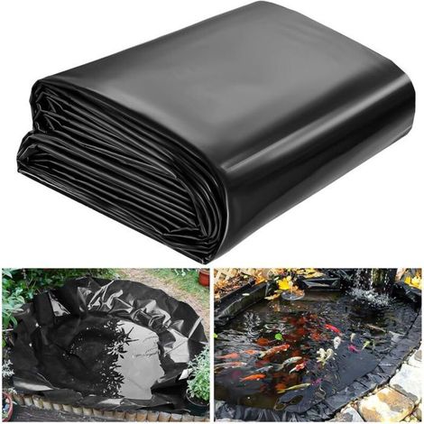 Liner de bassin pour bassin à poissons, piscine, à membrane renforcée,Noir,2 m x 3 m (0.2mm) (1/4)