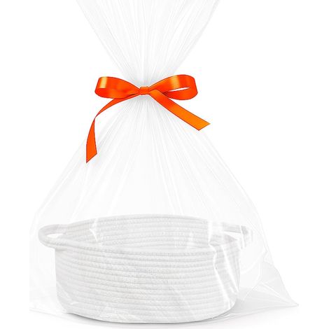 Panier Cadeau Vide à Garnir Tressé avec Sacs Cadeaux et Rubans (1/5)