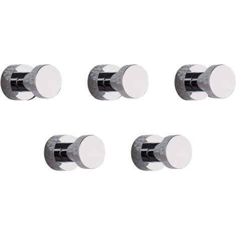 Wall Hook, Towel Holder for Bathroom, Kitchen, Door, Wardrobe and Closet, Set of 5, Brass (1/5)