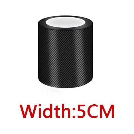 5 m 3D autocollant en fibre de carbone, protection seuil de porte, coffre, pare-chocs, rétroviseurs, ruban anti-rayures (1/3)