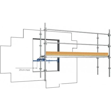 DUARIB - Kit d'amarrage par vérin - de 0.7 à 1m - pour échafaudages F3000, F3000 ALU et MULTI 4X (1/2)