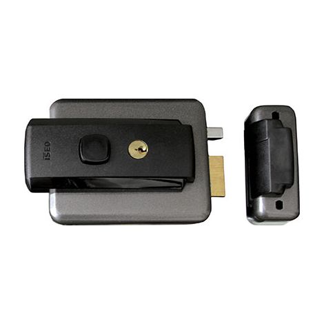 SERRATURA CANCELLO APPLICARE ELETTRICA 52N ISEO  VERN C.TONDO FISSO SCR+ PULSANTE E.MM 50/80 DX/SX