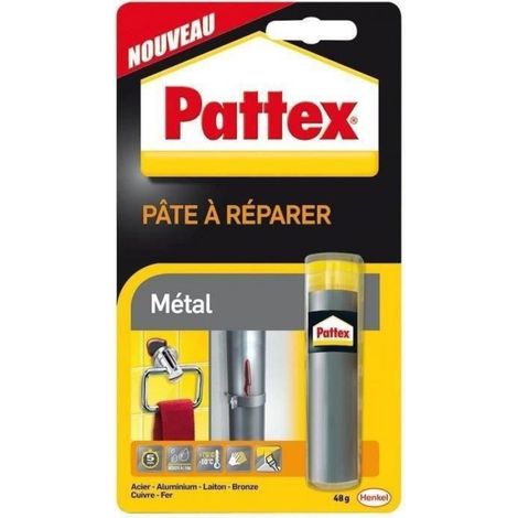 Pâte À Réparer Métal - Particules De Métal Intégrées - Résiste À L Eau En Immersion Et Aux Températures De -30 °C À +120 °C - 48 G (1/5)