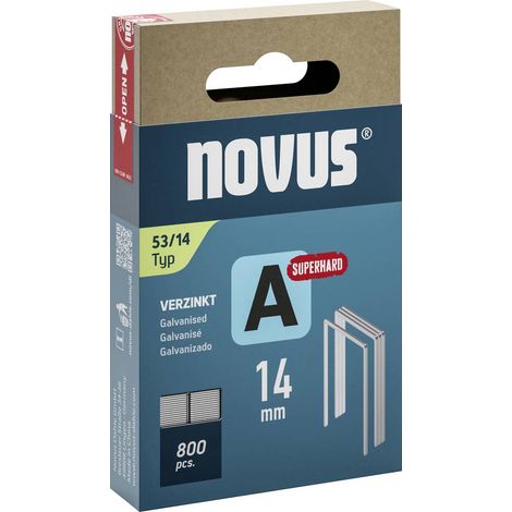 Molla in filo sottile tipo A 53, graffetta B, 11,3 mm, 14 mm, 0,75 mm, super dura, 800 pezzi (1/2)