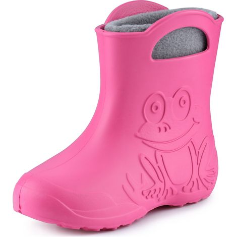 Ladeheid Bottes de Pluie en EVA Unisexe Enfant Fille Garçon LA-CA-03 (Rose/Gris, 30/31 EU)
