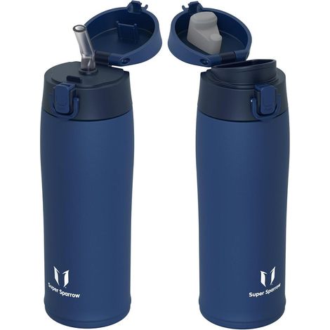 Trinkflasche Edelstahl Thermosflasche BPAfrei 500 ml M- Oxford Blau (1/5)
