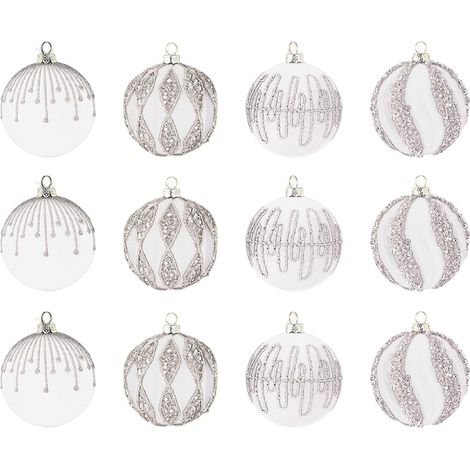 Boules De Noël Décorations Ornements Pour Sapin De Noël En Boules Flockées Fournitures De Fêtes Pour Maison Cuisine Intérieur Mur Cheminée Salon Fenêtre Jardin Porte (1/5)