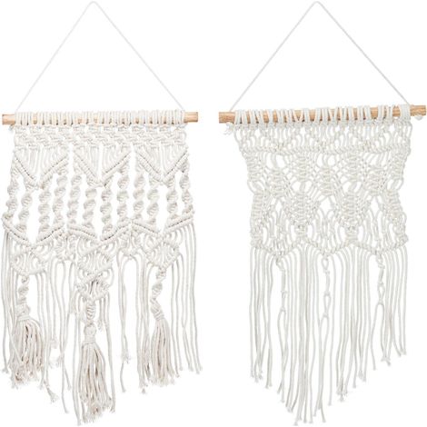 Set of 2 macrame wall hangings