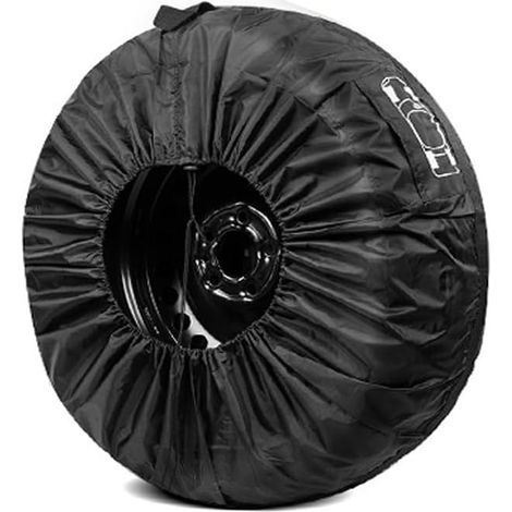 1 housse de pneu, housse de roue de secours, housses de protection pour pneus, housse de protection pour roue de secours de voiture, sac de rangement sac de transport en polyester pour (1/5)