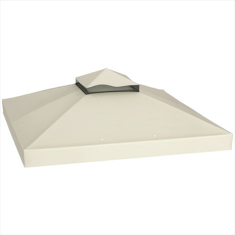 Tonnelle de jardin Oxford 600D 3 x 3 m à deux niveaux (1/5)