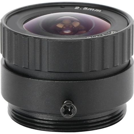 Objectif Camera - 2,5 mm - Monture CS - Résolution 3 MP - Pour Surveillance Fixe - 1 Pièce (1/5)