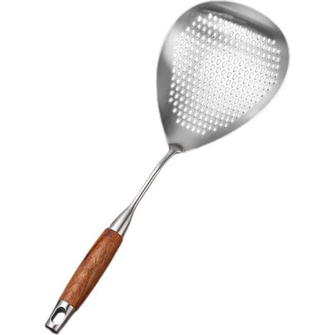 Cucchiaio per spaghetti in acciaio inox per raccogliere il cibo. Utensile da cucina con manico. Comoda impugnatura.