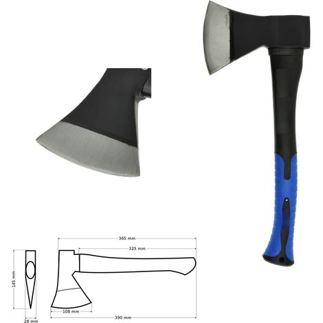 Axt Geko premium 600g Fiberglas ergonomischer Griff
