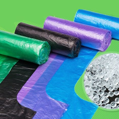 Sacs poubelle épais jetables avec poignée en dentelle 100pcs sac jetable à couches pour sac poubelle robuste pour ménage portable, violet, spécification: 45 65 (1/2)