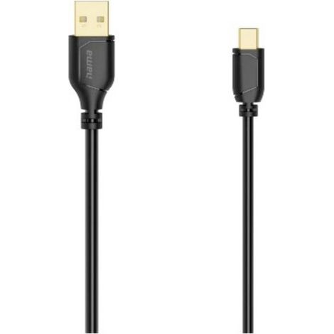 Hama USB-Kabel  USB 2.0 USB-A Stecker, USB-Mini-B Stecker 0.75 m Schwarz  00074262 (1/3)