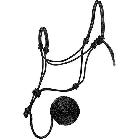 1 Licol Et Longe Cheval Corde Polyester Tressée Motif Diamant Équitation (1/3)