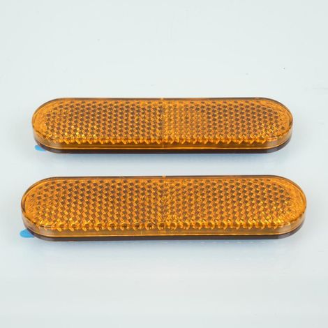 Catadioptre réflecteur homologué RMS orange autocollant 95x25mm (1/3)