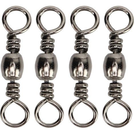 100 émerillons de pêche haute vitesse, rotation stable, antirouille, émerillon fin pour ligne de pêche 3/0 37 mm 55 kg (1/5)
