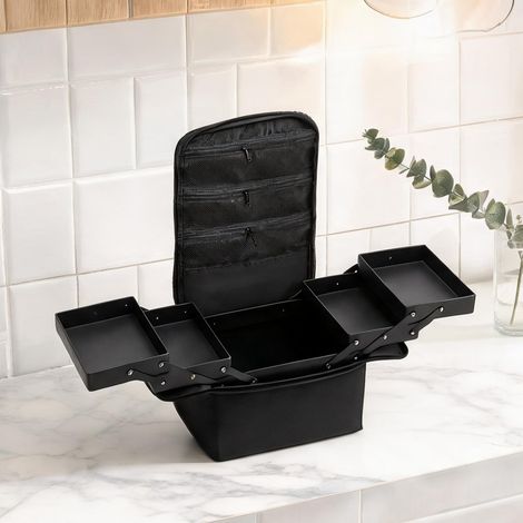 Tabouret nero en plastica poliestere 27,5 x 19,5 x 24,5 cm (1/5)