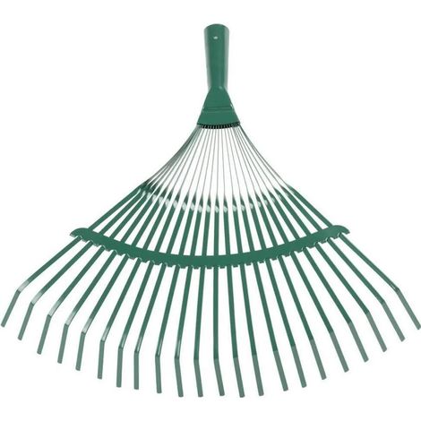 Râteau de jardin en métal, outil de jardinage robuste pour l'entretien extérieur, idéal pour nettoyer et aérer le sol (1/2)