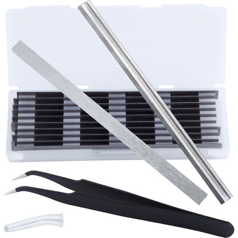 10pcs 82mm Tungsten Carbide Planer Knife Blades Portable Replacement 3-1/4 Inch Special Planer Blades for 6530 (1/5)
