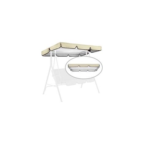 Parte di ricambio per altalena da giardino a 2/3 posti, copertura impermeabile per amaca da giardino, solo tetto, 164 x 114 x 15 cm - Crezuo