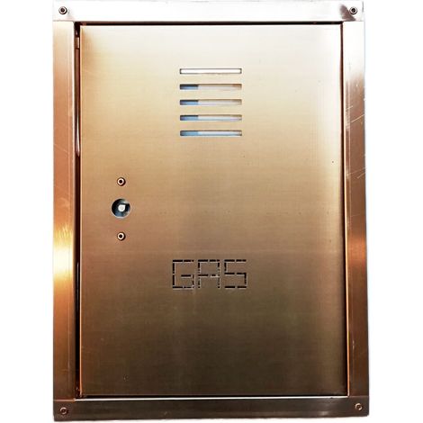 Sportello portello porta rame per chiusura nicchia contatore gas, scegli se hc 40 x lc 30 cm ( hn 36 x ln 26 cm ) (1/4)