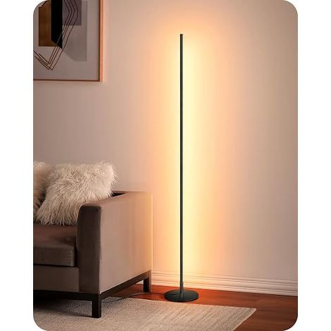 Living Room Floor Lamp, Dimmable, Height Adjustable, Black (1/5)
