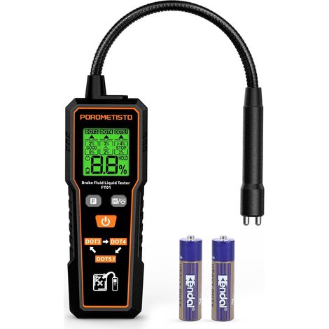 Testeur de liquide de frein FT01, sonde sensible résistante à la corrosion, adapté pour DOT3/DOT4/DOT5.1, Testeur liquide de frein pour la sécurité du véhicule (1/5)