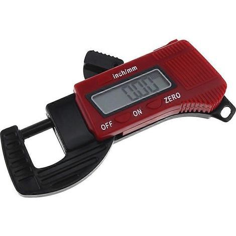 Mini-pied à coulisse numérique portable de 0,5 pouce, micromètre, outil de mesure d'épaisseur (rouge)-10.00X3.50X2.00CM-Red (1/3)