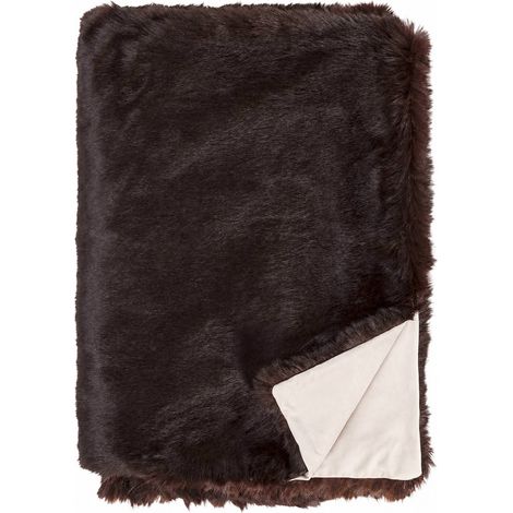 Couverture marron foncé en tissu doux - marron foncé (1/4)