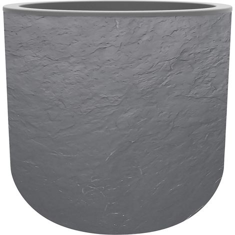 EDA – Pot de fleur rond 67L en plastique – Réserve d'eau – Dimensions 48.5x48.5 cm – Fabrication française – Pour fleurs et plantes