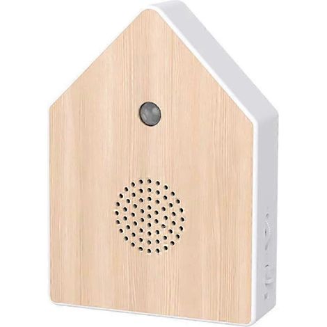 Boîtier mural diffuseur de chants d'oiseaux avec détecteur de mouvement – Boîtier sonore en bois naturel pour la relaxation (1/5)